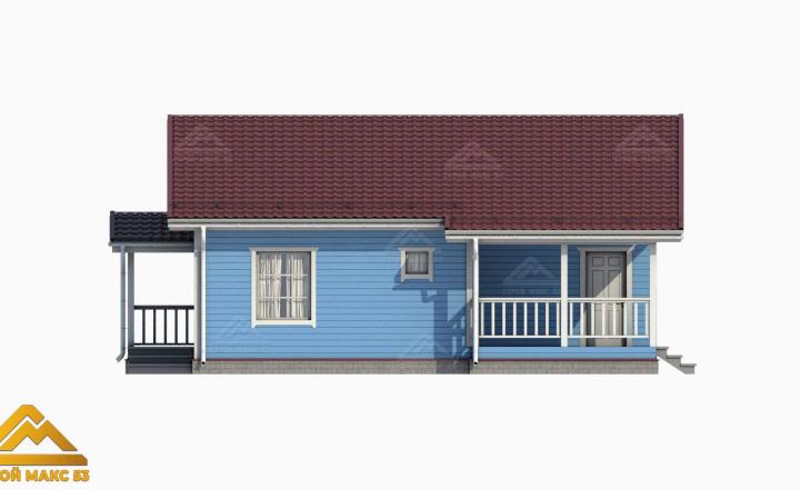 3D-модель финского дома со вторым светом сбоку