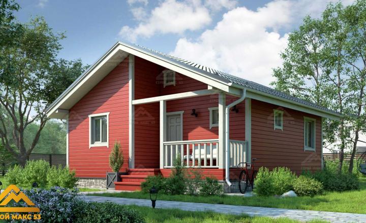финский одноэтажный дом с сауной