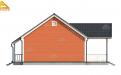 3-д визуализация бокового фасада каркасного дома 12 на 12 м