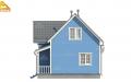 3-д визуализация бокового фасада каркасного дома с террасой 12 на 7,5 м