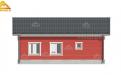 3-д визуализация фасада каркасного дома 11х9 м вид сзади