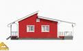 красный фасад финский дом 3-д план вид сбоку