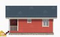 финский дом с мансардой 3D-рисунок фасада красного цвета