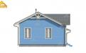3-d визуализация бокового фасада одноэтажного каркасного дома со вторым светом